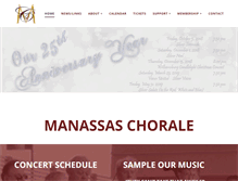 Tablet Screenshot of manassaschorale.org